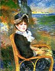 Pierre Auguste Renoir Canvas Paintings - Au bord de la mer